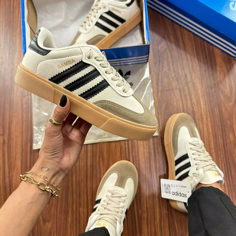 Adidas Samba Plataforma White Black