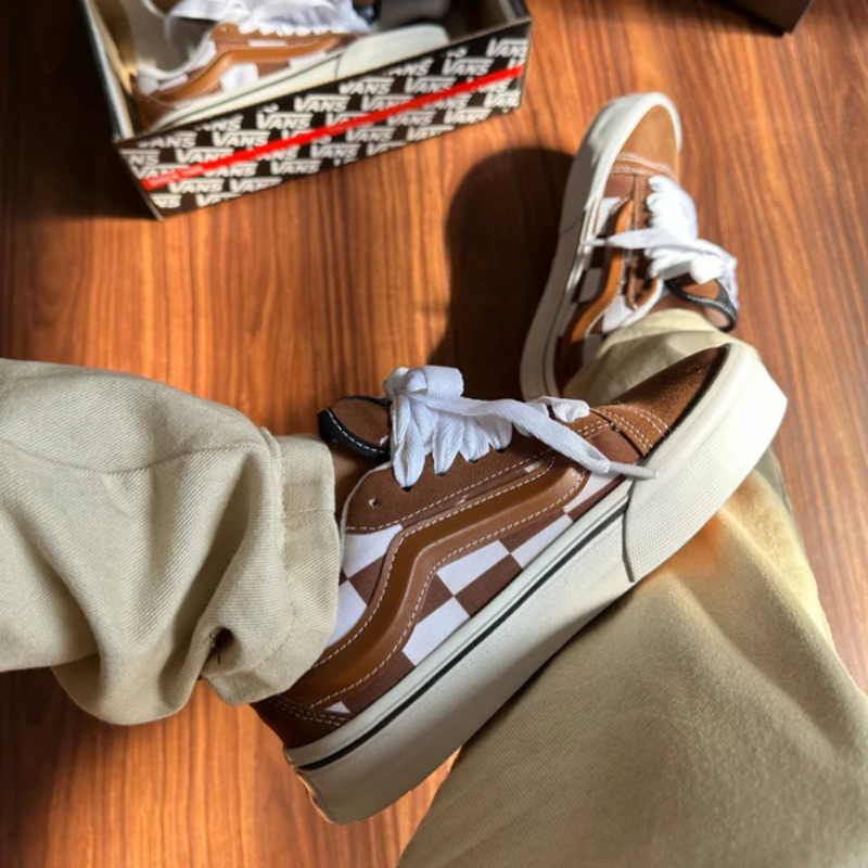 Vans Knu Xadrez Caramelo