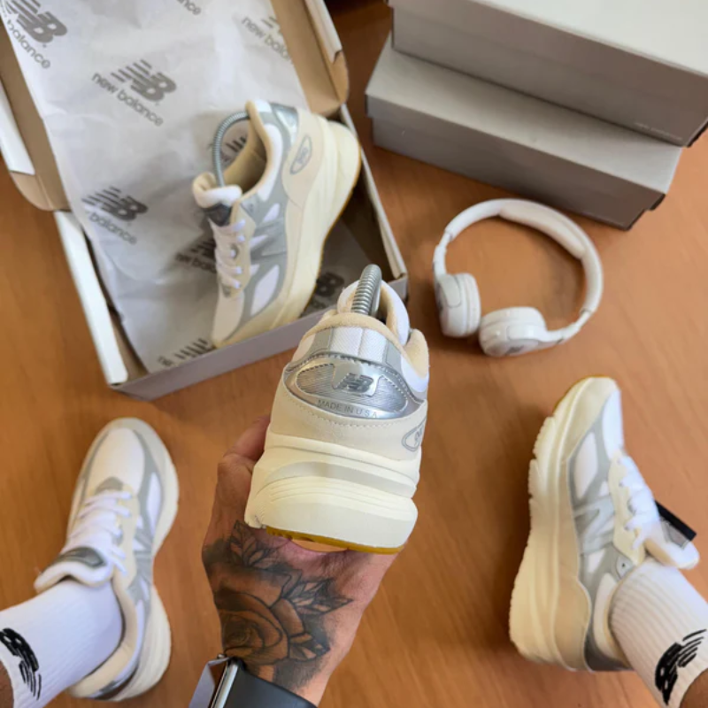 NB 990 White/Silver