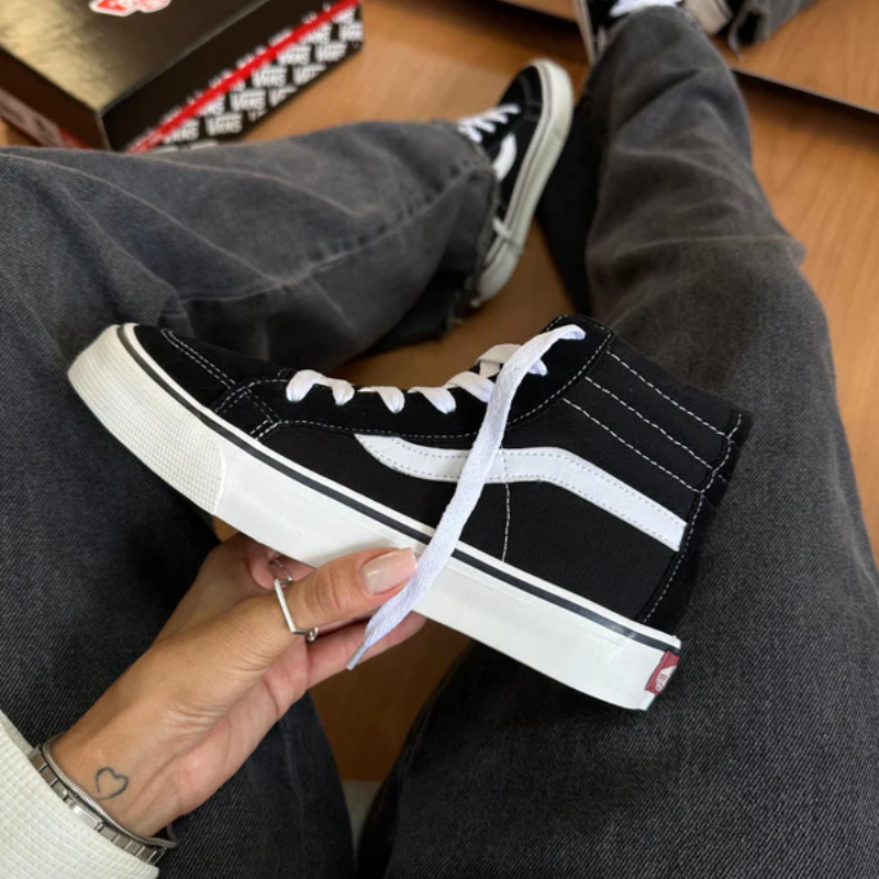 Bota Vans SK8-Hi Preto/Branfo