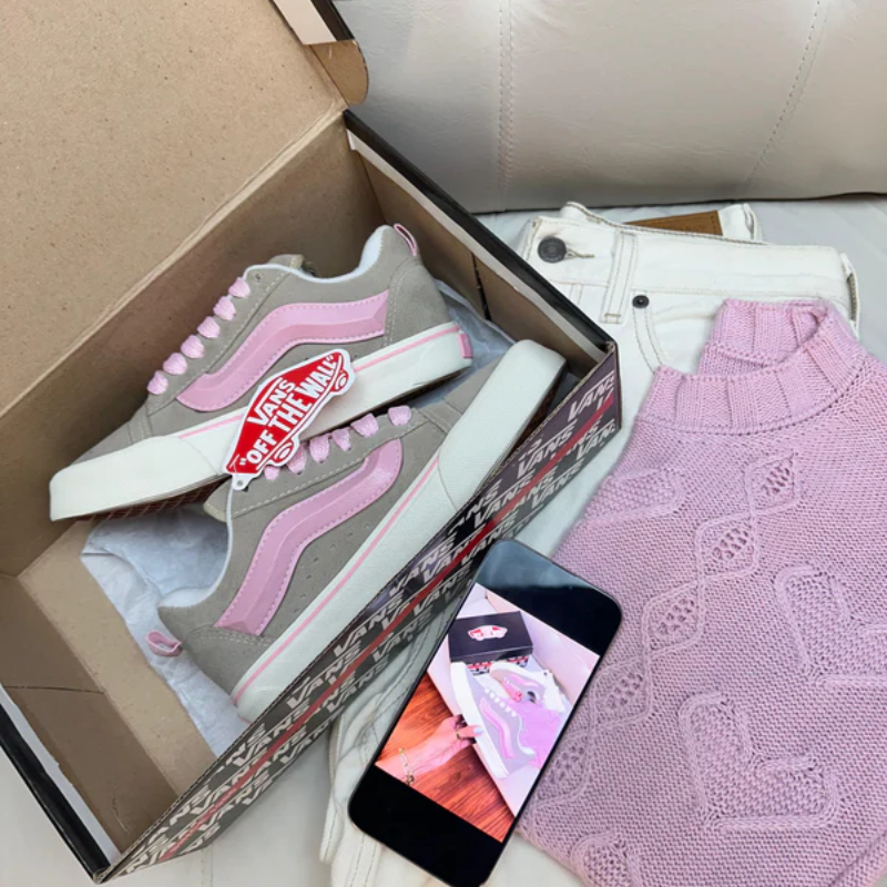 Vans KNU Cinza/Rosa