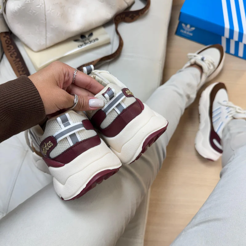 Adidas Dymond White/Brown/Burgundy