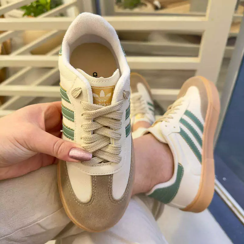 Adidas Samba Plataforma White / Green Light / Brown
