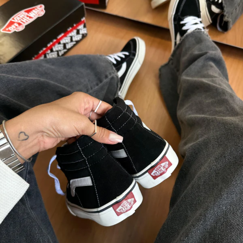 Bota Vans SK8-Hi Preto/Branfo
