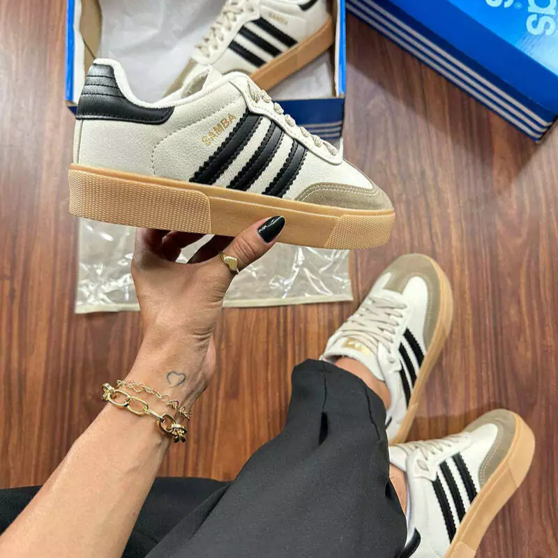 Adidas Samba Plataforma White Black