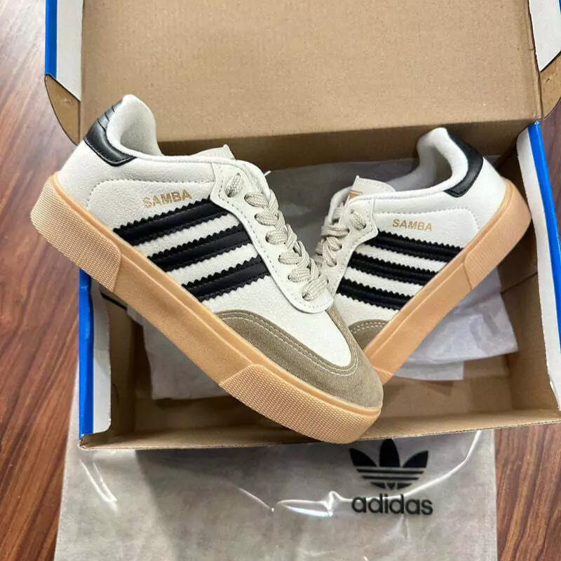Adidas Samba Plataforma White Black