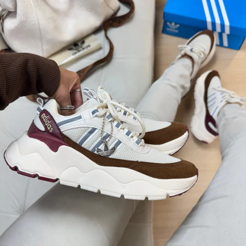 Adidas Dymond White/Brown/Burgundy