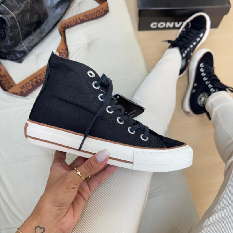 All Star Leather Boot Black
