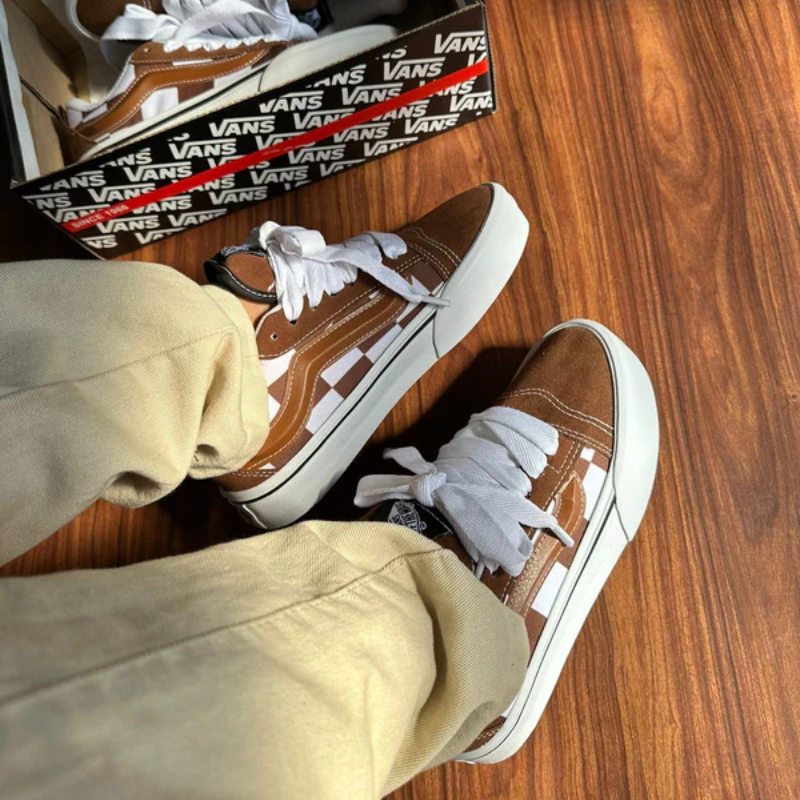 Vans Knu Xadrez Caramelo