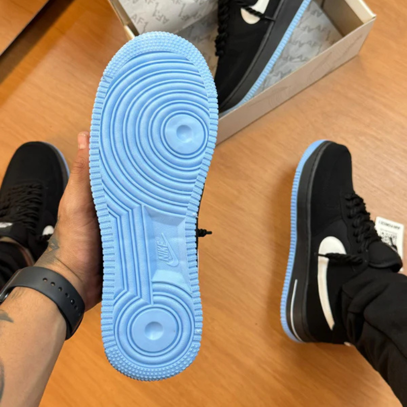 Air Force Camurça Nobuk Black & Blue