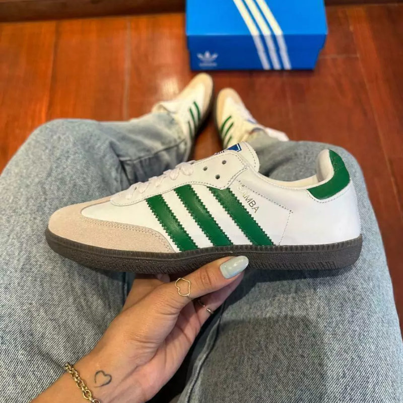 Tênis Samba OG Cloud White / Green / Supplier Colour