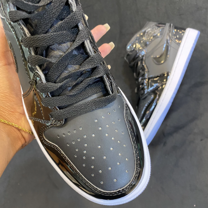 Air Jordan 1 High Mid Black Sparkling