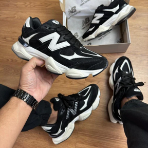 NB 9060 Black and White Couro