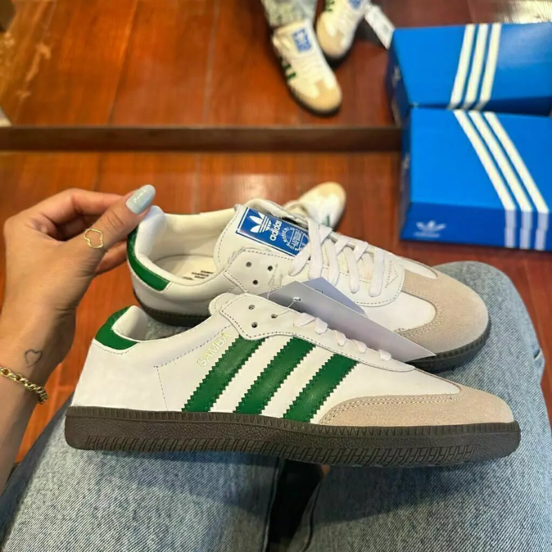 Tênis Samba OG Cloud White / Green / Supplier Colour