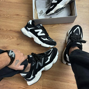 NB 9060 Black and White Couro