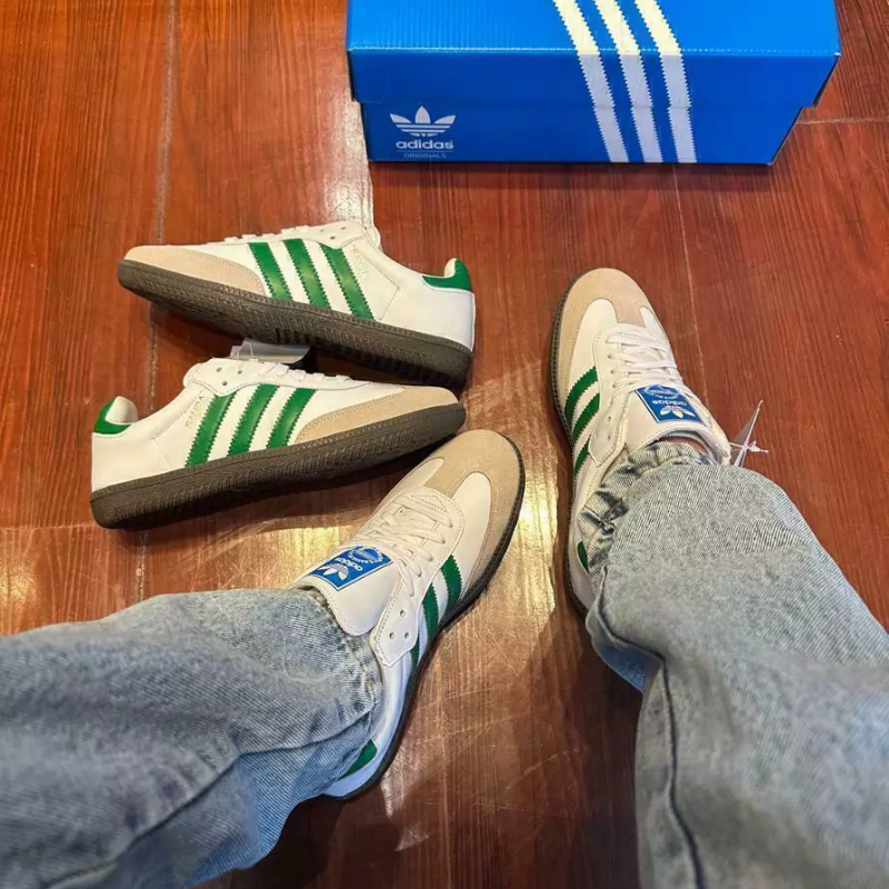 Tênis Samba OG Cloud White / Green / Supplier Colour