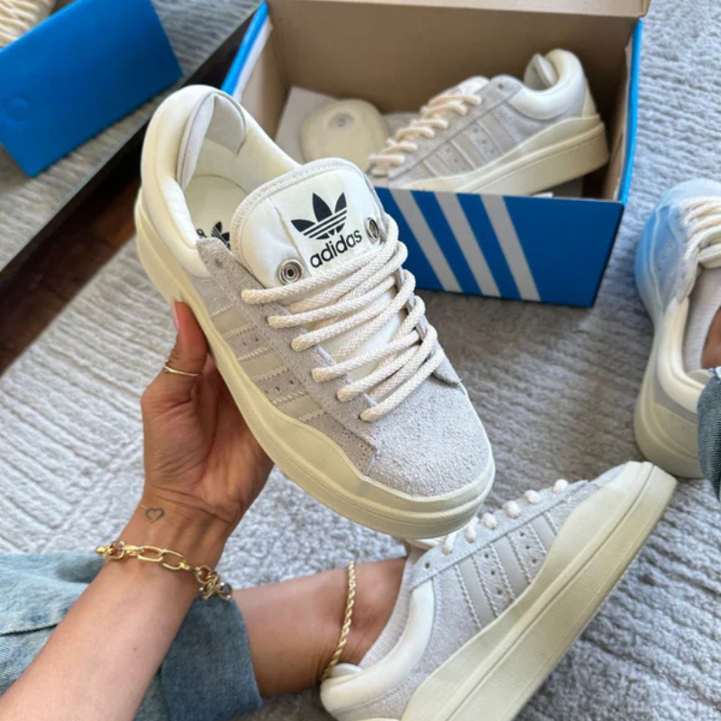 Adidas Campus X Bad Bunny Bege | Couro Legítimo
