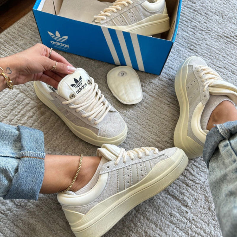 Adidas Campus X Bad Bunny Bege | Couro Legítimo