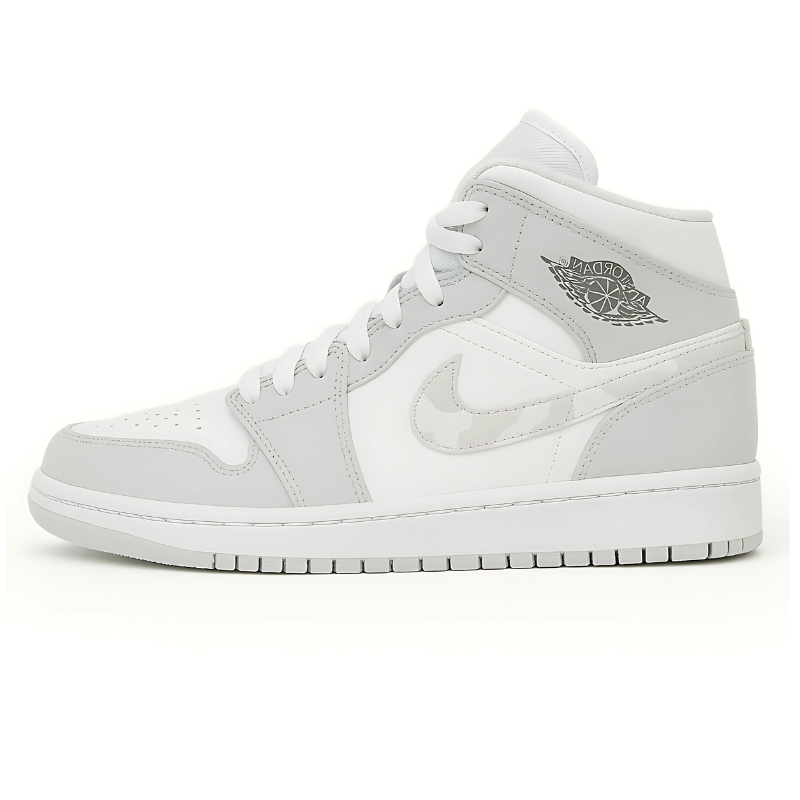 Air Jordan 1 Mid White & Gray